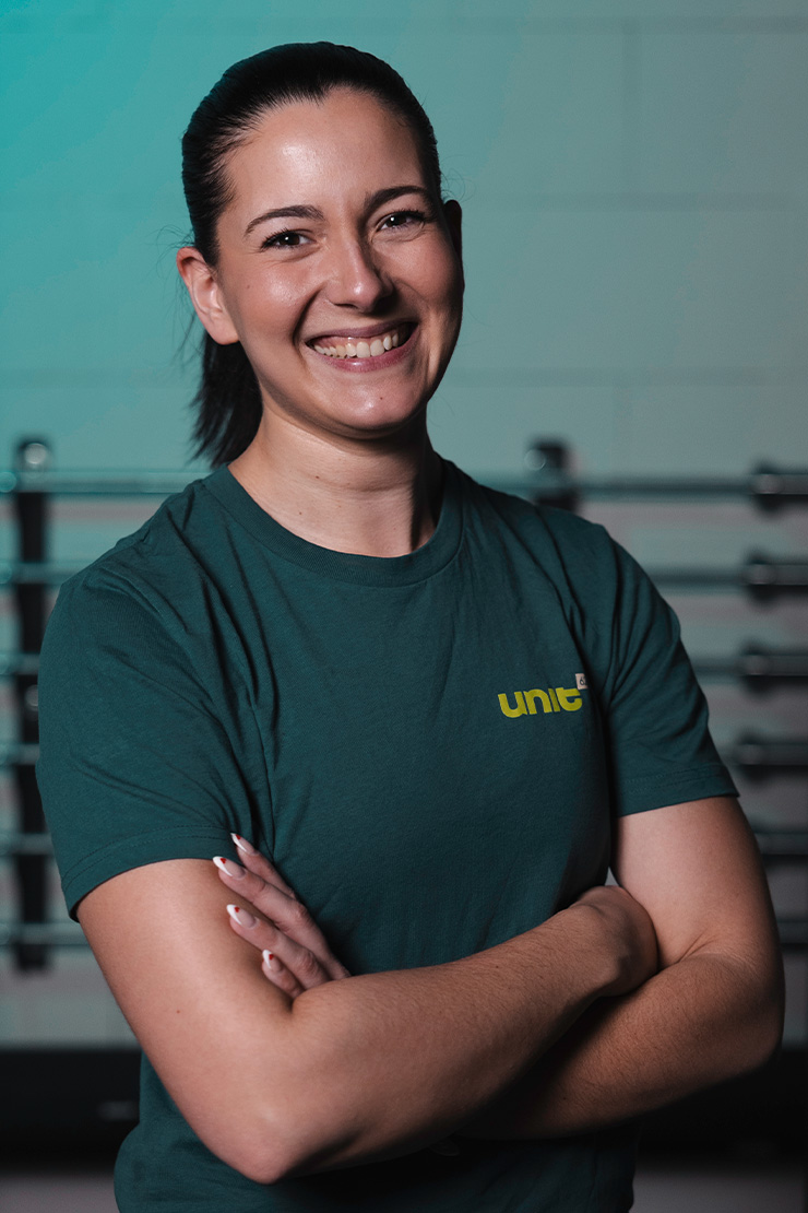 Marie Gorka, coach sportive à Unit62, Renens