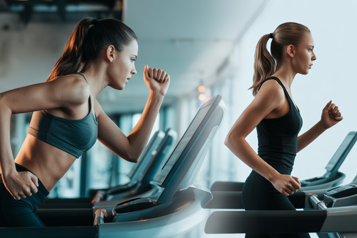 Diagramme comparant les bénéfices du HIIT (High-Intensity Interval Training) et du LISS (Low-Intensity Steady State) pour la perte de graisse abdominale.