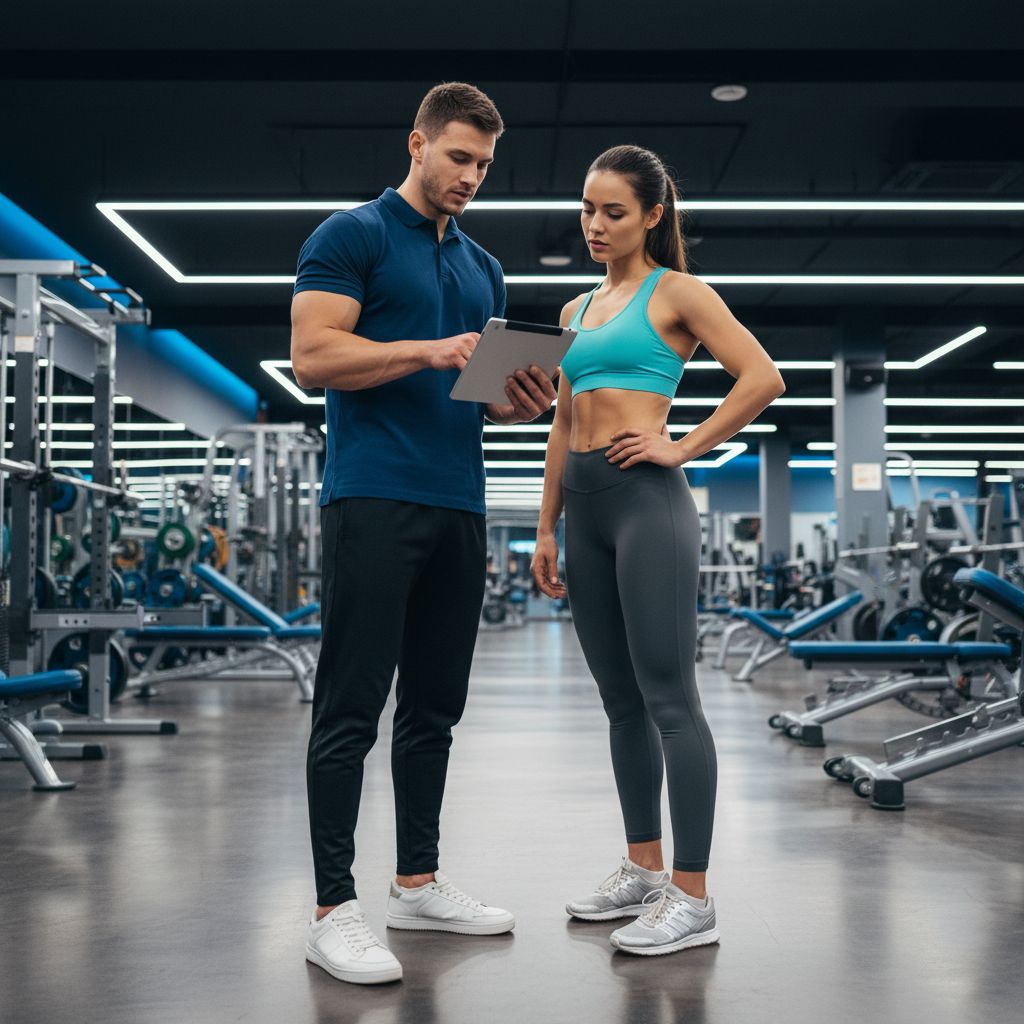 Un coach sportif personnel qui discute d