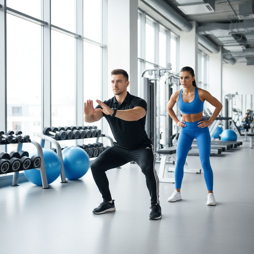 Un coach sportif en train d
