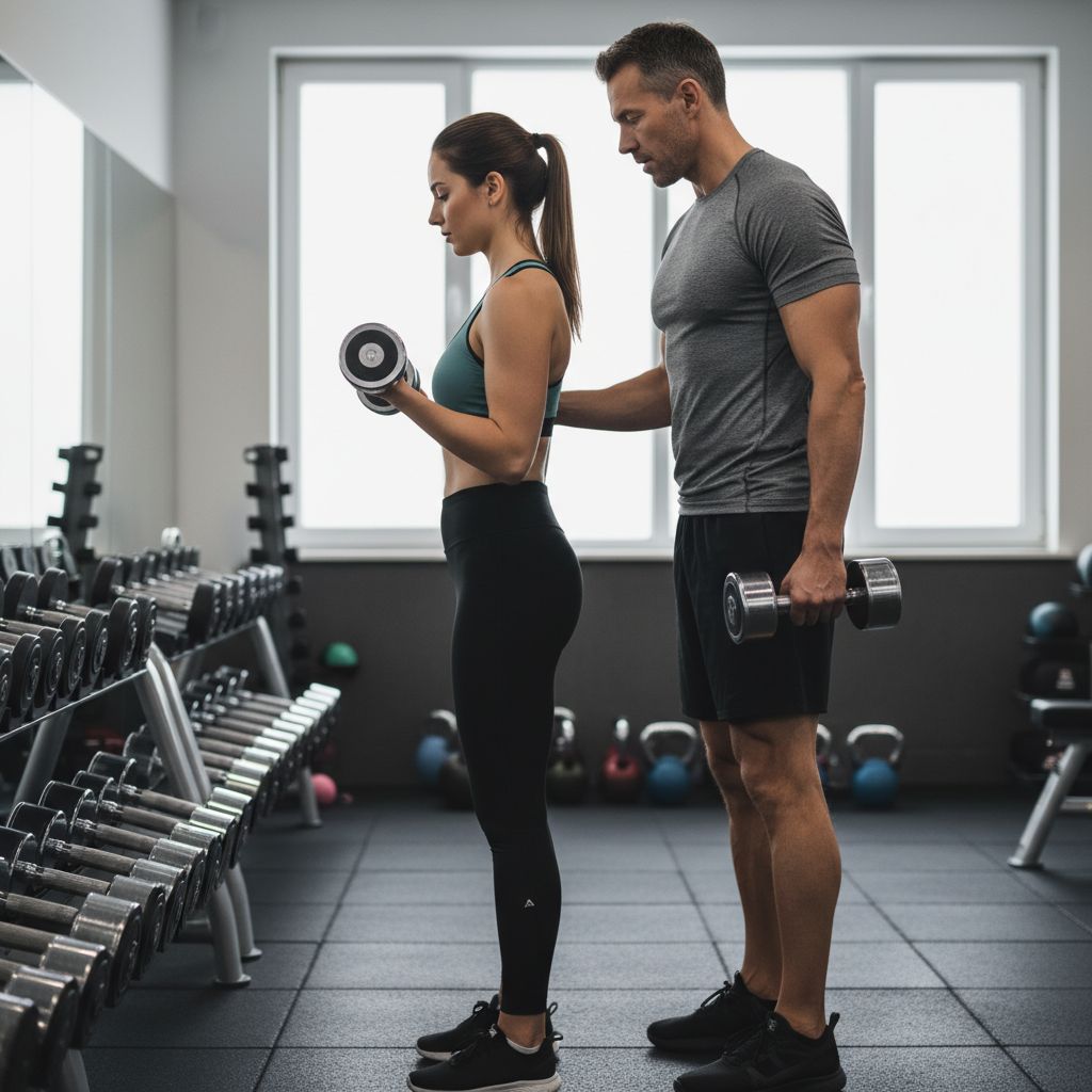 Un coach sportif en train d
