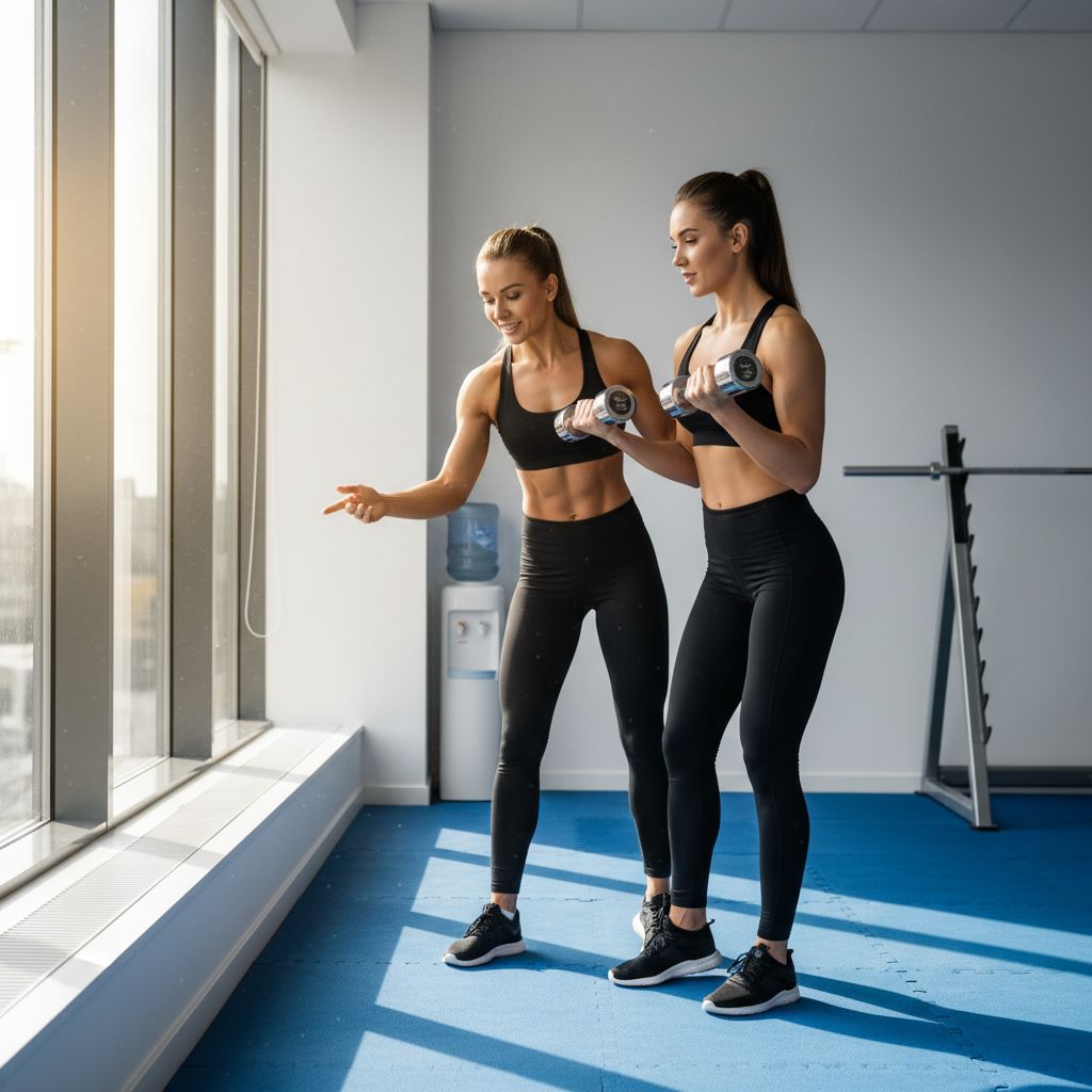 Un coach sportif personnel à Renens qui motive son client lors d