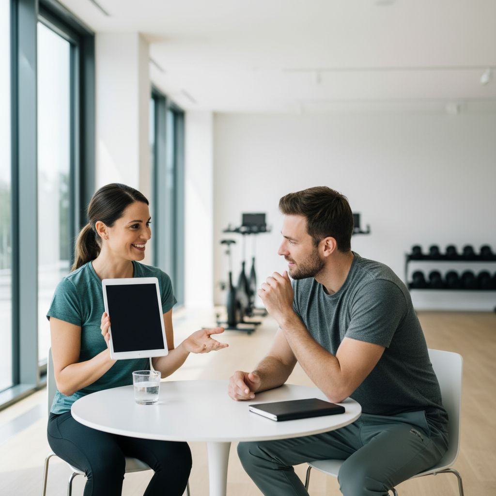 Schéma simple en 3 étapes : 1. Définir votre objectif (perte de poids, muscle, etc.), 2. Évaluer le besoin de coaching, 3. Choisir la salle correspondante.