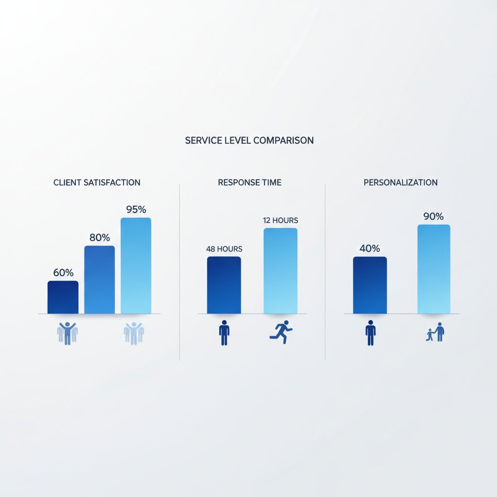 Graphique comparant le niveau de personnalisation du coaching entre Unit62, Activ Fitness et une salle de sport budget.
