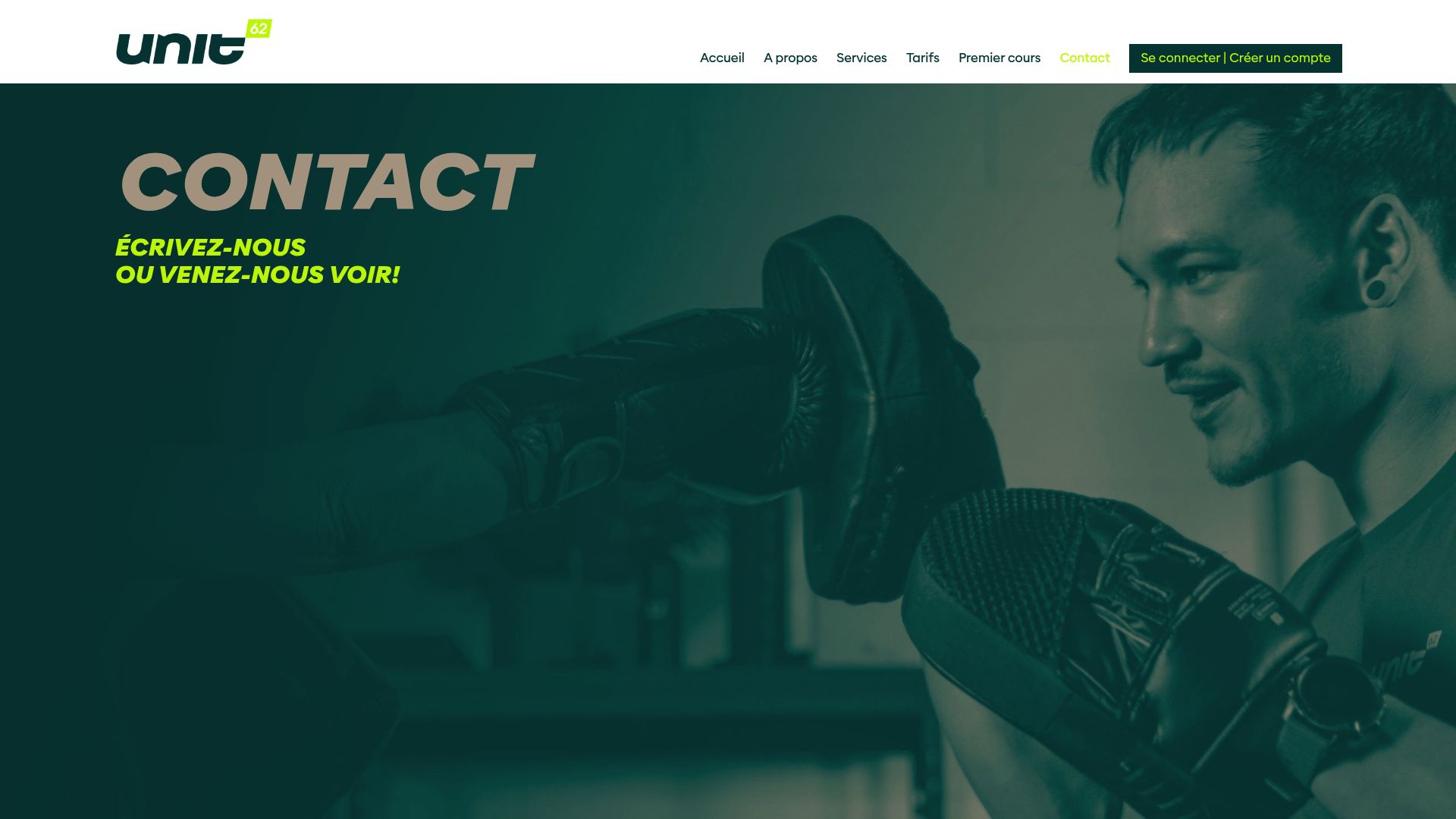 Screenshot of the map section on unit62.ch contact page showing the location marker in Renens