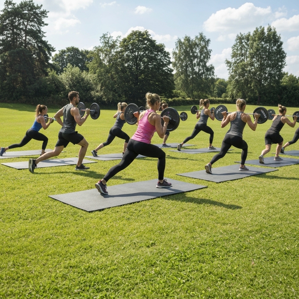 Groupe de personnes en tenue de sport s