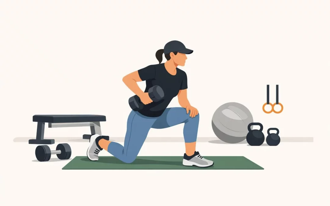 Image d'une personne concentrée lors de sa préparation physique dans une salle de gym à Lausanne.