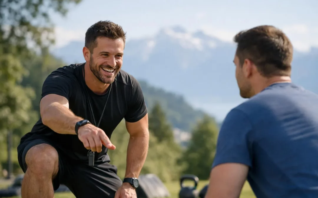 Coach sportif professionnel à Vaud, séance d'entraînement en plein air